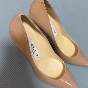 Jimmy Choo Nude Patent Leather Heels